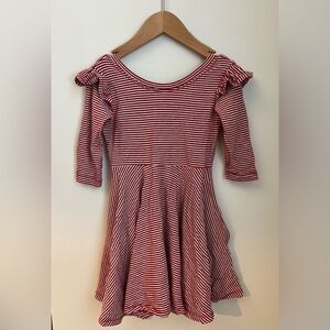 Adorable Red Striped Kids Dress